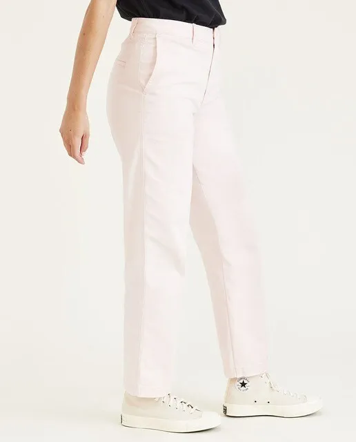 Dockers Pantalón chino de mujer con cintura alta pierna ancha