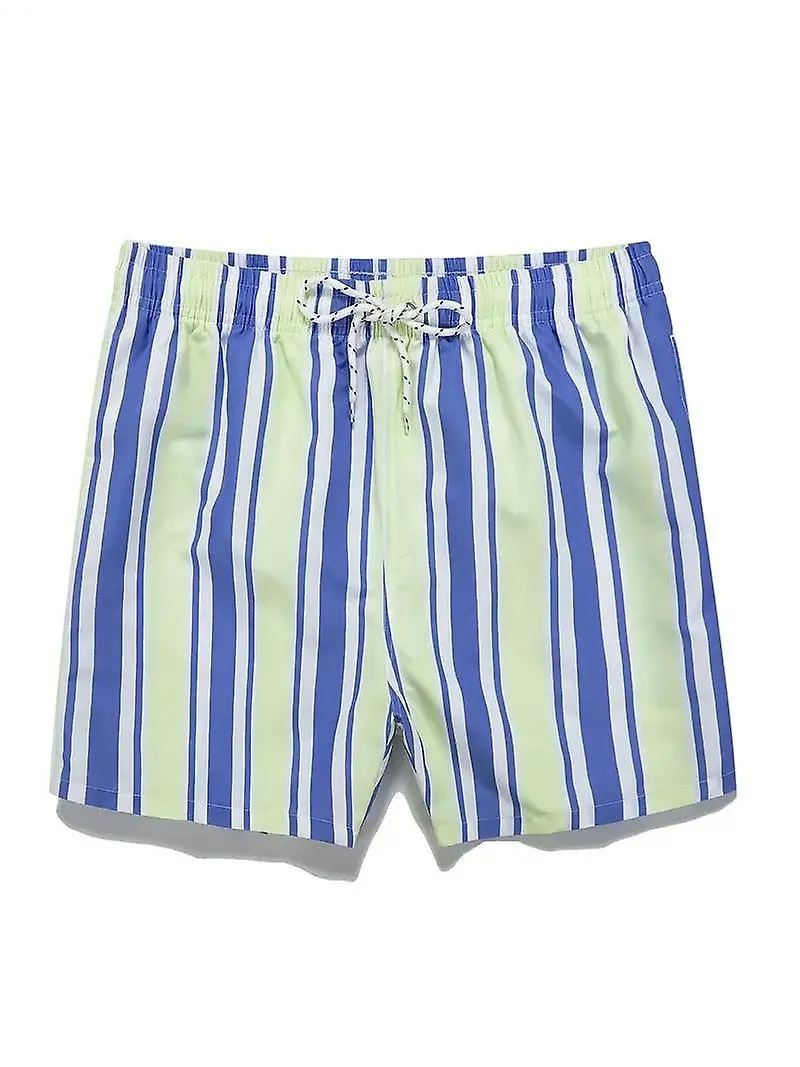 Estampado de sandía Pantalones cortos de tabla hawaiana de secado rápido para hombres con bolsillos, patrón de dibujos animados 