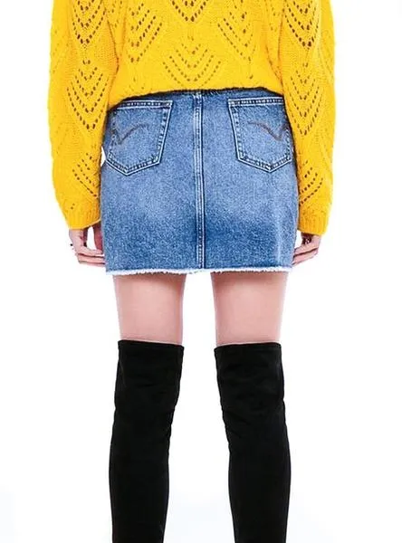 falda only sky denim para mujer