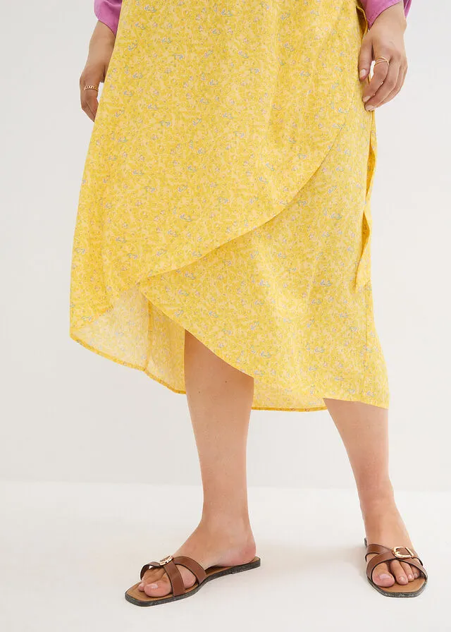 Falda premamá Amarillo claro con flores