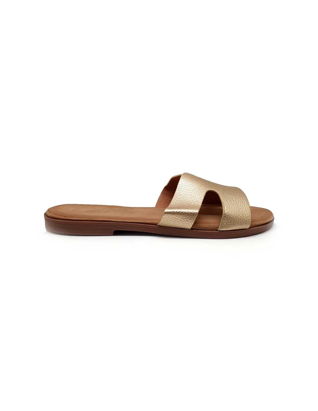 FEEBIT.ER SANDALIA PLANA PALA MUJER ORO MT1637 5X