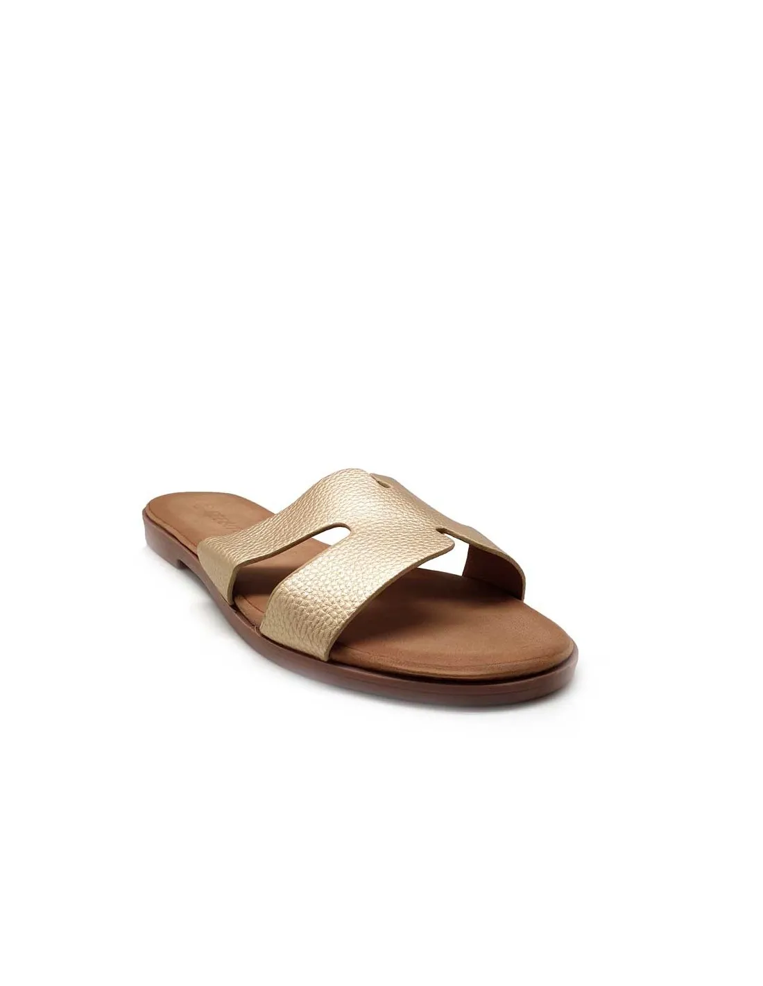 FEEBIT.ER SANDALIA PLANA PALA MUJER ORO MT1637 5X