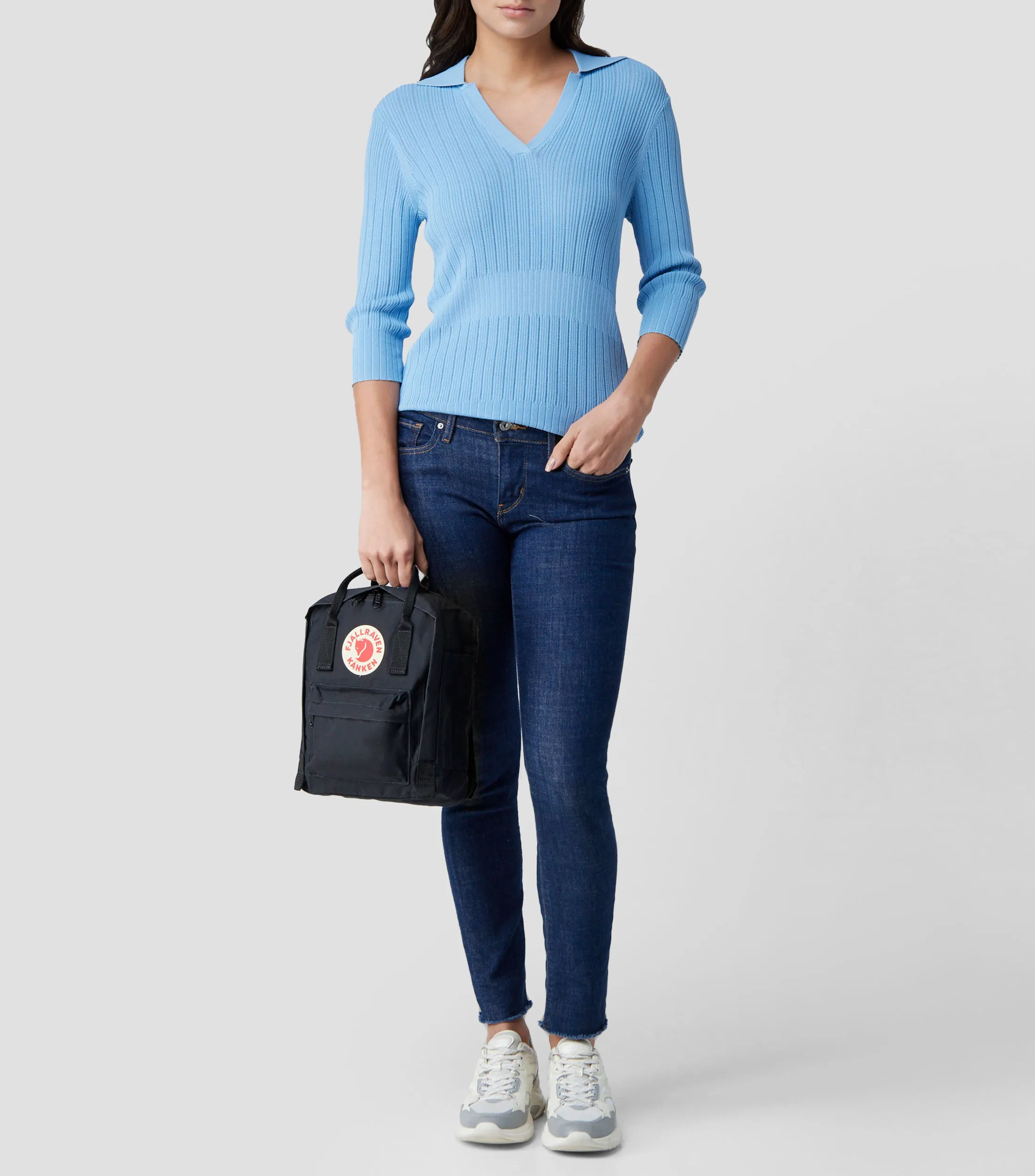Fjällräven Bolso Backpack mini negro Kanken Artic Mujer