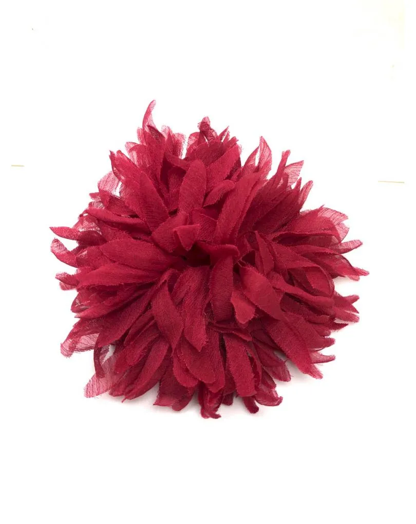 FLORES TELA GRANATES DE BROCHE, PARA EL PELO O EN TOCADOS Y COLLARES