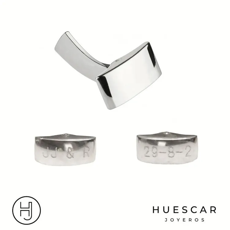 Gemelos para bodas circulares frases plata de ley