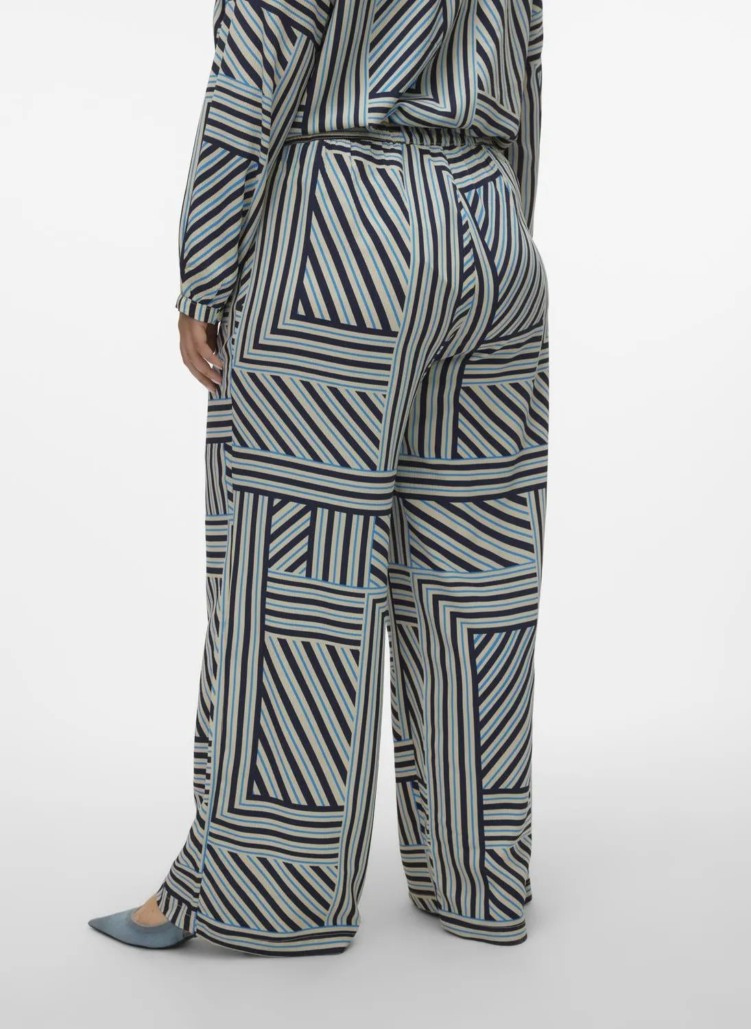 GIJI  PANTALóN DE TALLE ALTO ESTAMPADO EN MULTICOLOR