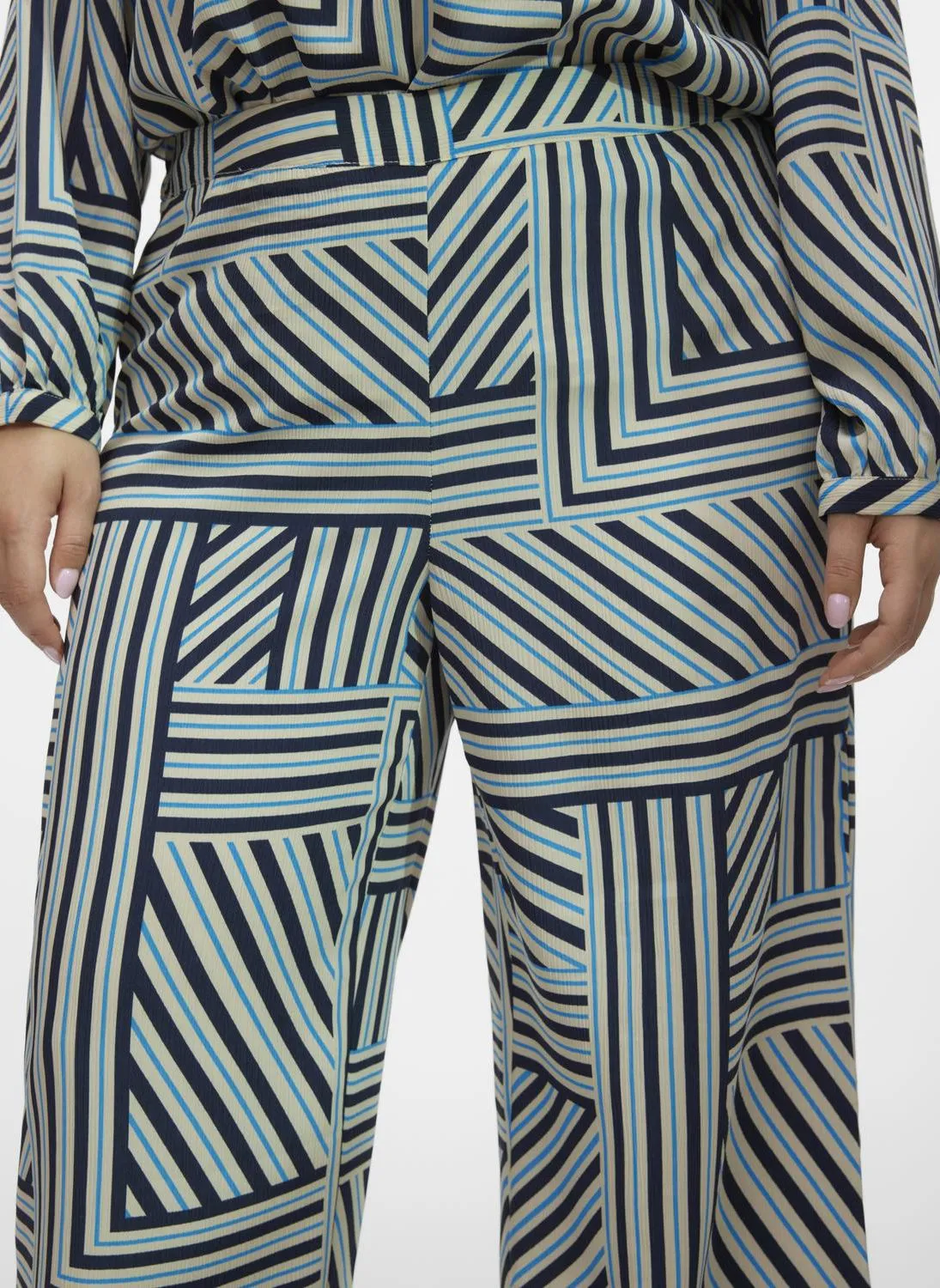 GIJI  PANTALóN DE TALLE ALTO ESTAMPADO EN MULTICOLOR