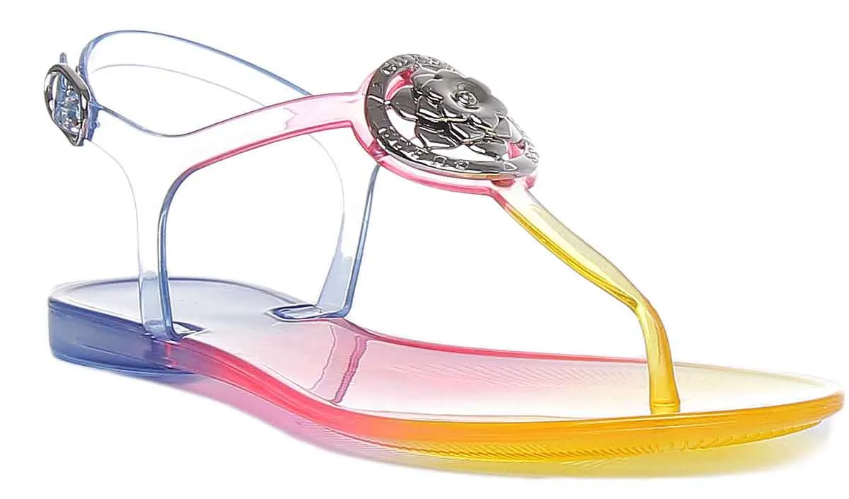Guess Jazz Sandalia de dedo para mujer en multicolor