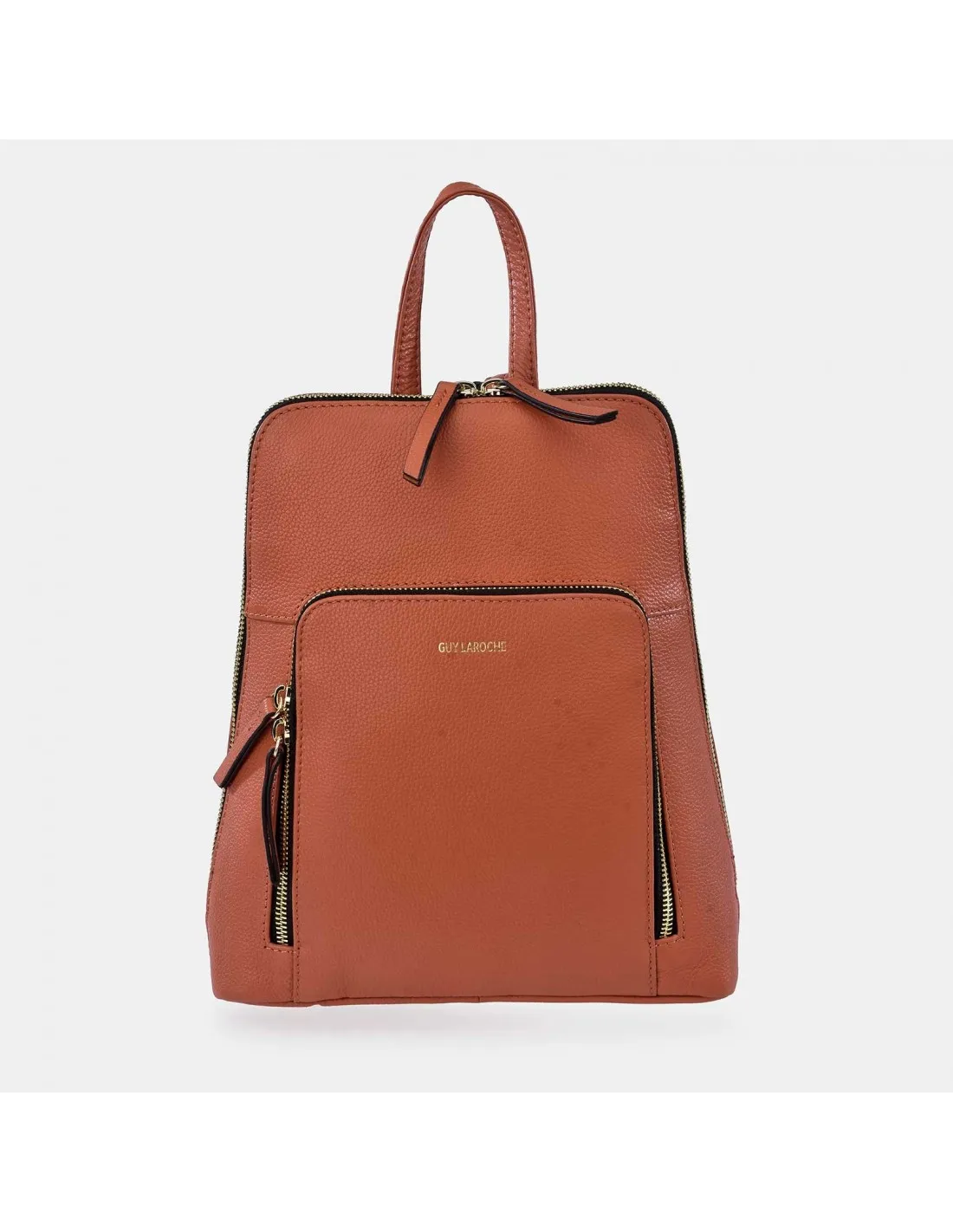 GUY LAROCHE mochila piel grano mujer tirantes con cremallera