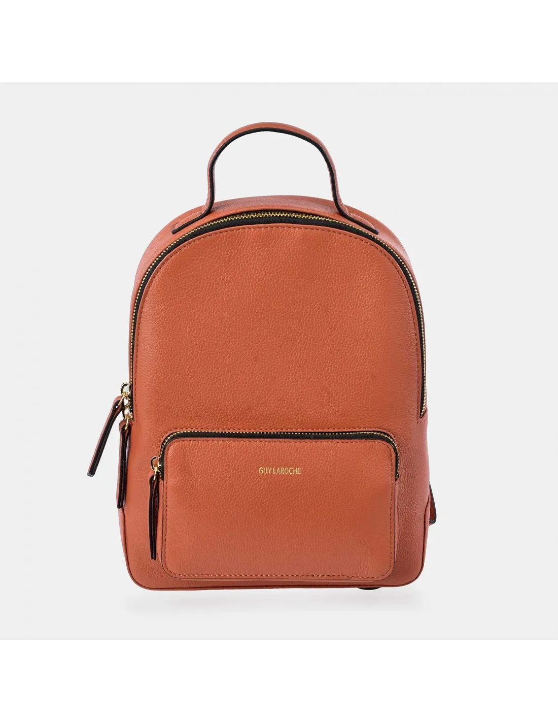 GUY LAROCHE mochila piel grano mujer tirantes y cremalleras