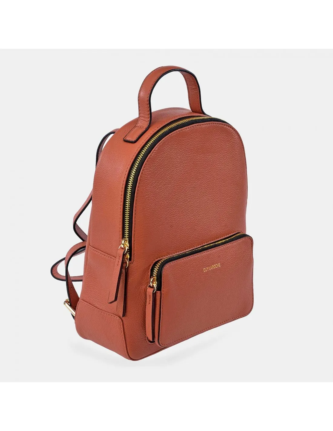 GUY LAROCHE mochila piel grano mujer tirantes y cremalleras
