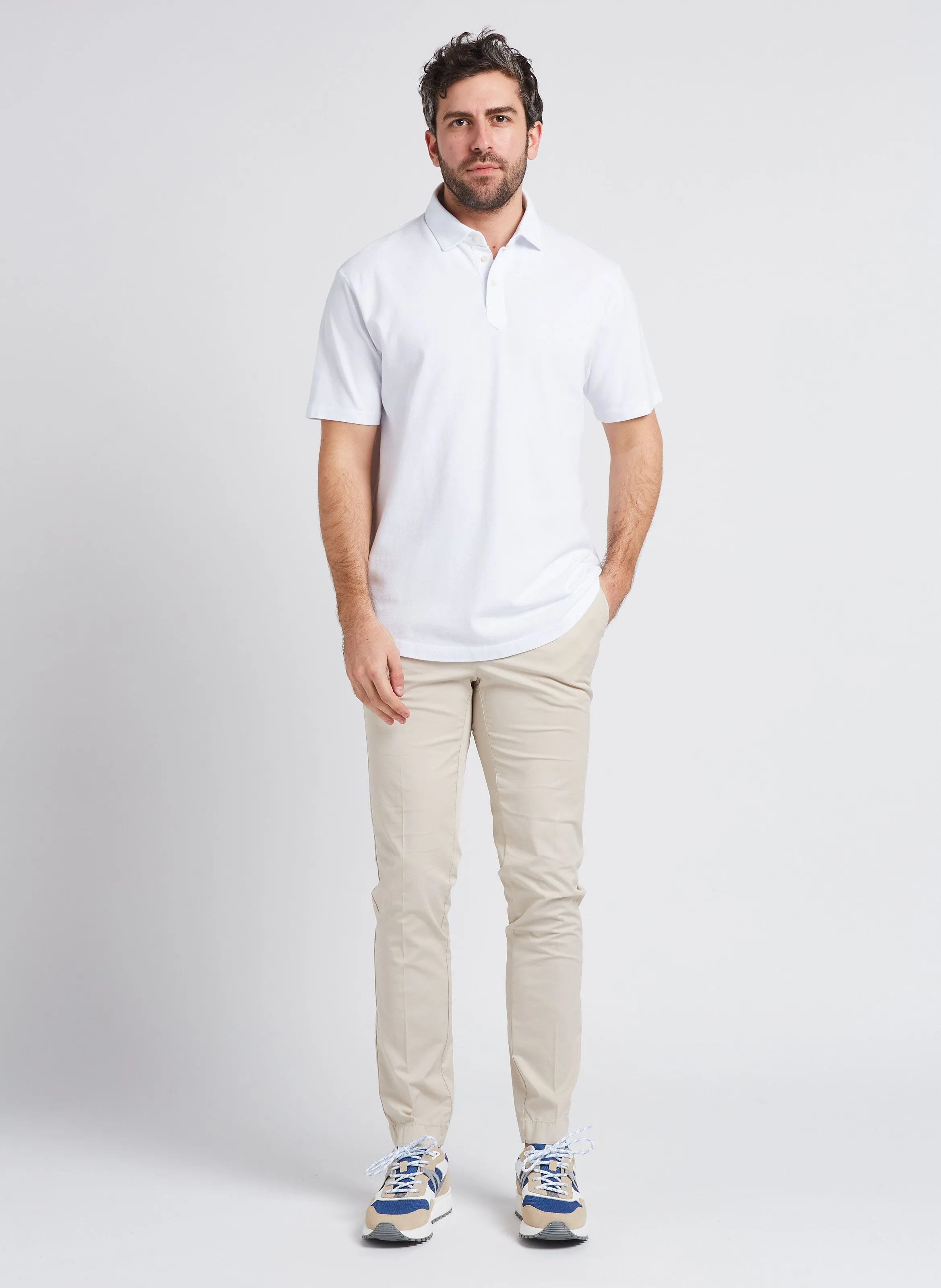HACKETT Pantalón chino de mezcla de algodón en beige