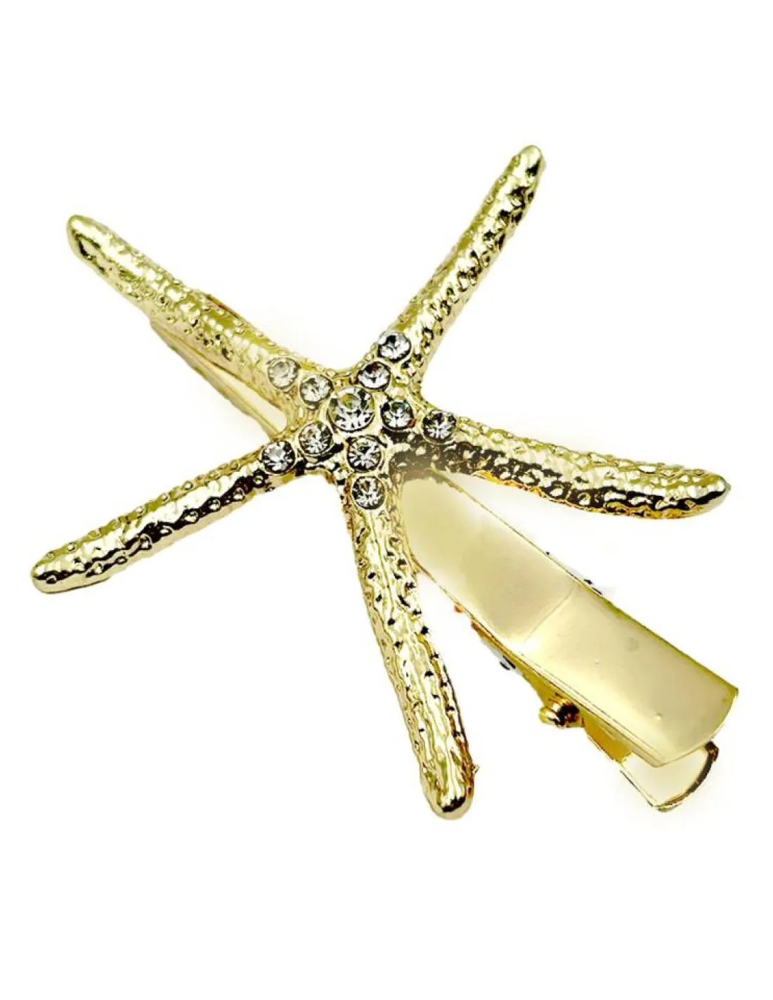 HORQUILLAS DORADAS DE MUJER CON ESTRELLA DE MAR