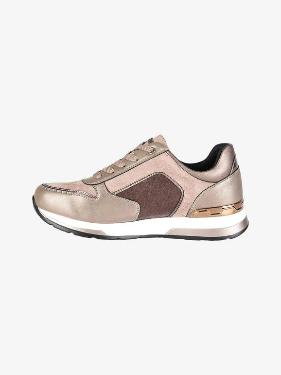 Inblu Zapatillas de mujer con cordones y cremallera.