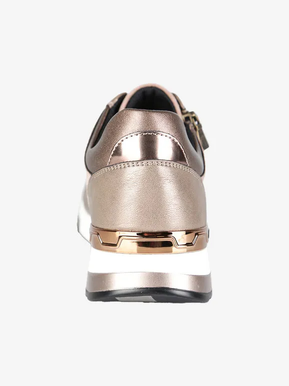 Inblu Zapatillas de mujer con cordones y cremallera.