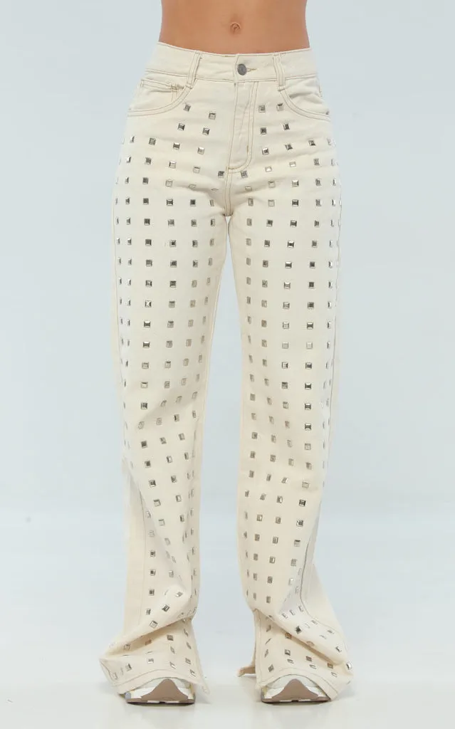 Jean Crudo Apliques