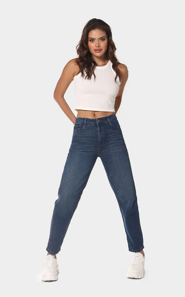 JEAN MOM FIT BLUE  NAVISSI