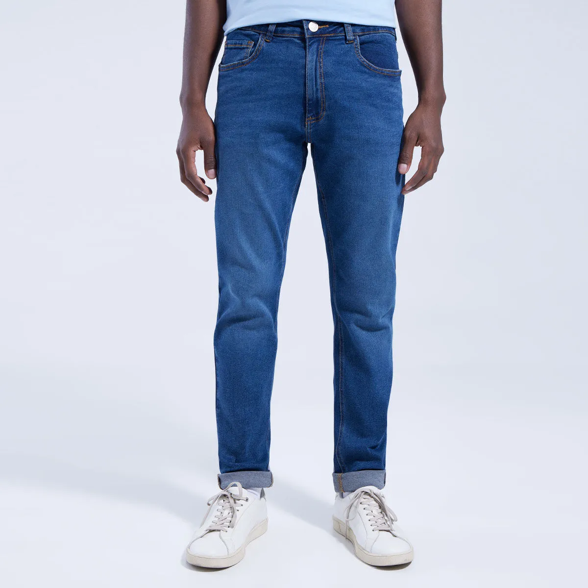 Jean Skinny Con Desgastes De Bigotes