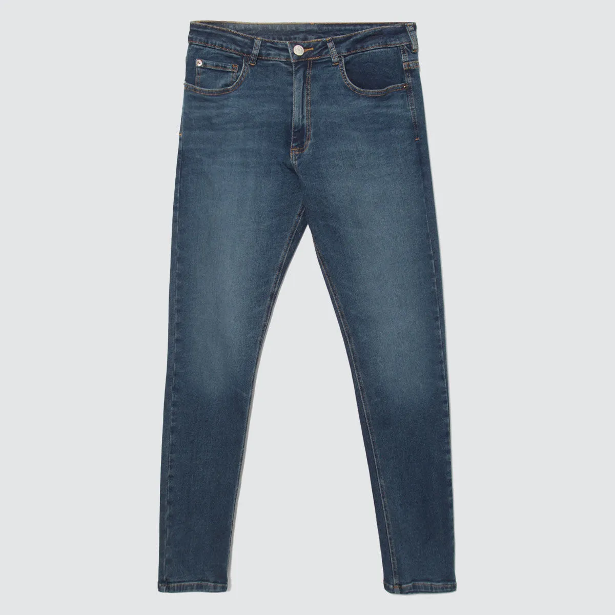 Jean Skinny Con Desgastes De Bigotes