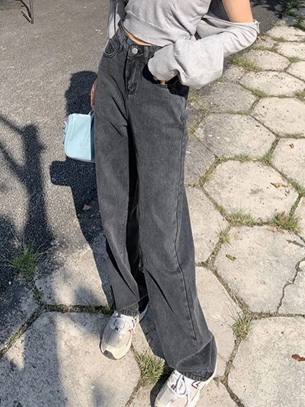 Jeans boyfriend lavados de cintura alta