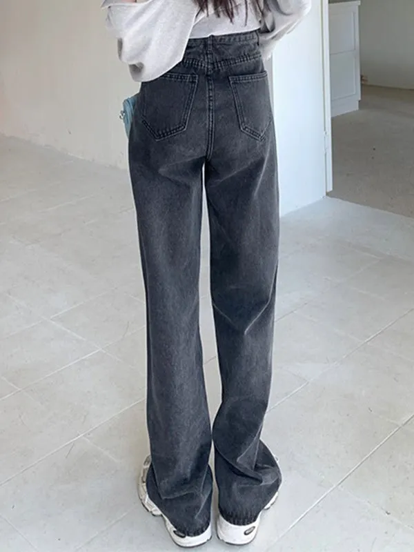 Jeans boyfriend lavados de cintura alta