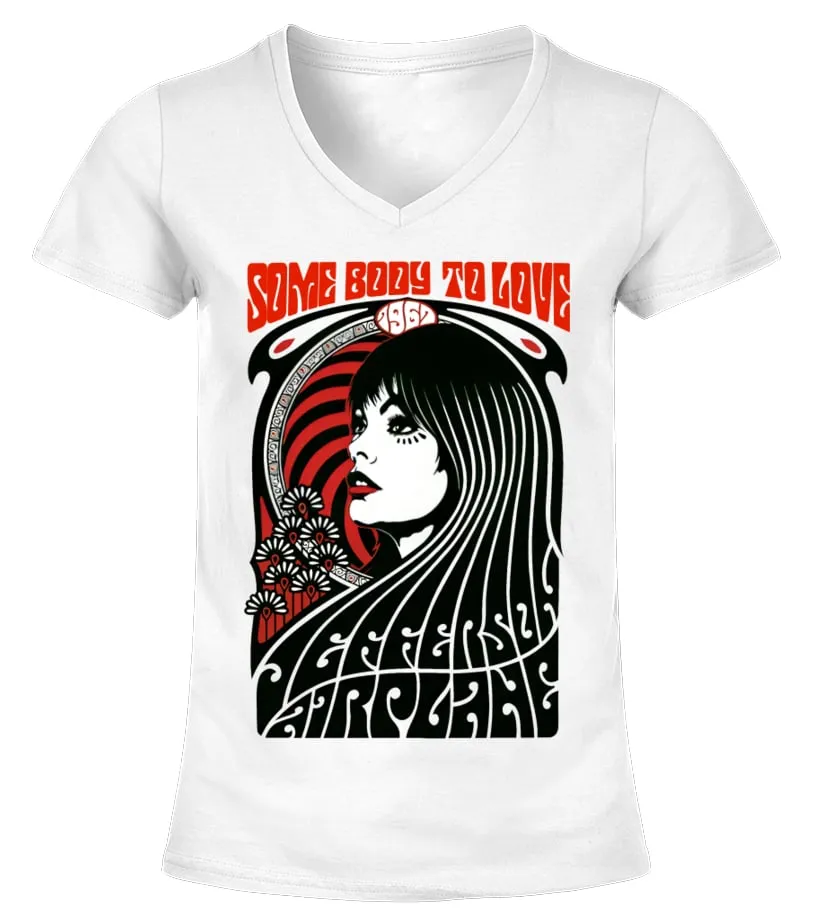 Jefferson Airplane WT (22) Camiseta cuello pico Mujer
