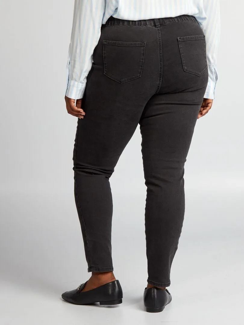JEGGING REGULAR ELáSTICO DE TIRO ALTO  NEGRO