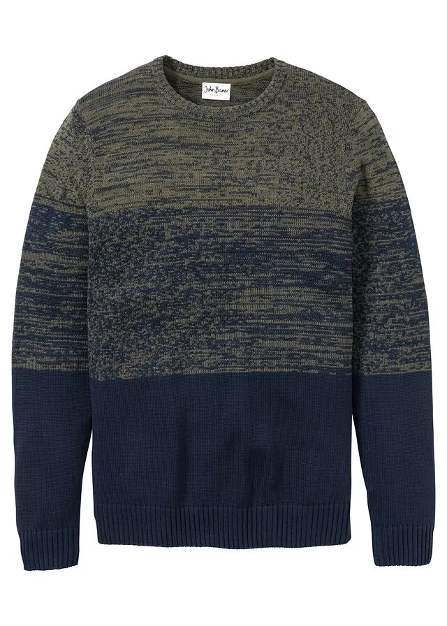JERSEY CON CORTE CONFORT OLIVA OSCUROAZUL OSCURO VIGORé