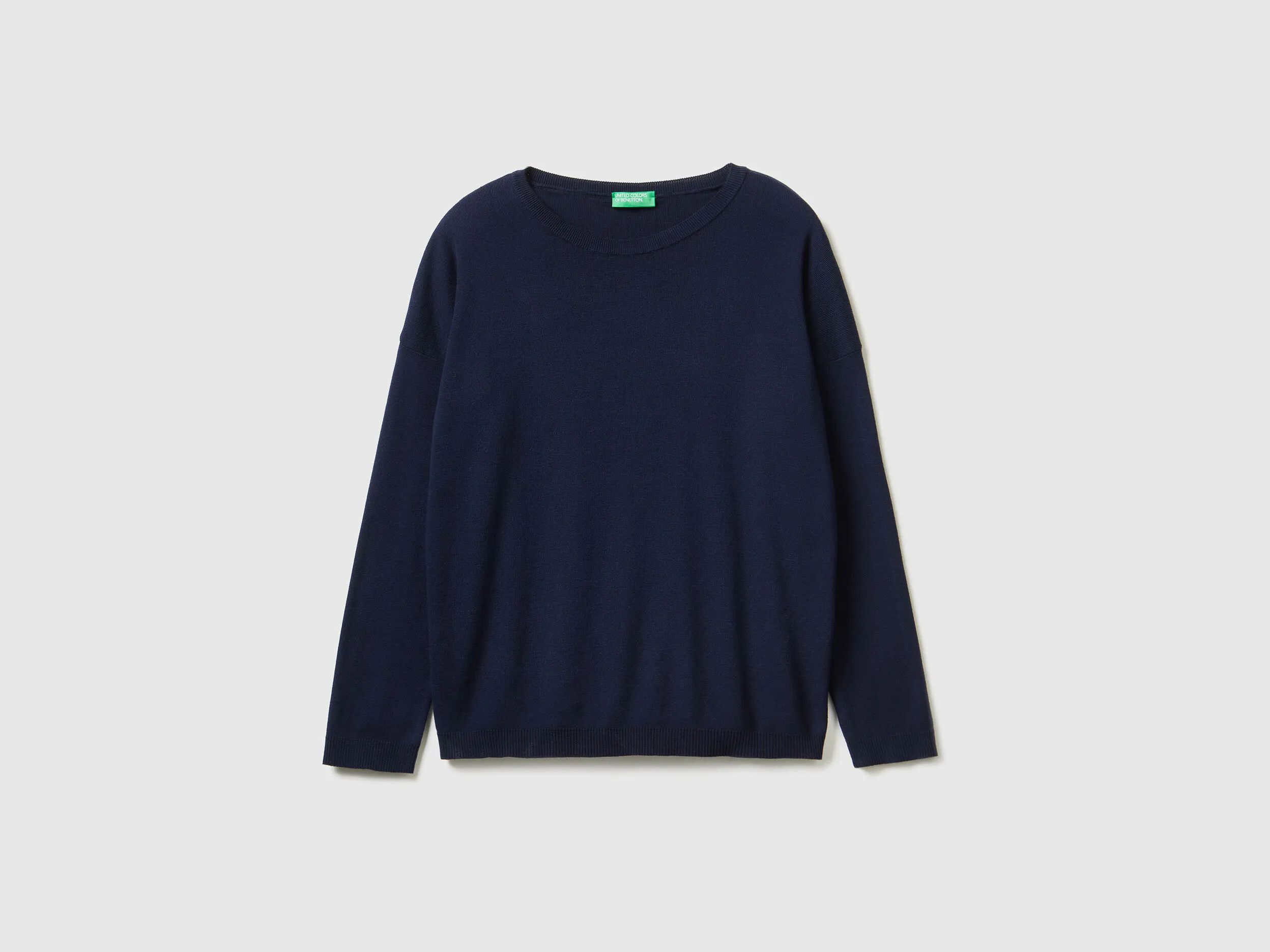 Jersey de algodón con escote redondo