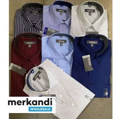 Kenneth Cole Reaction Camisas delanteras con botones para hombre 24pcs
