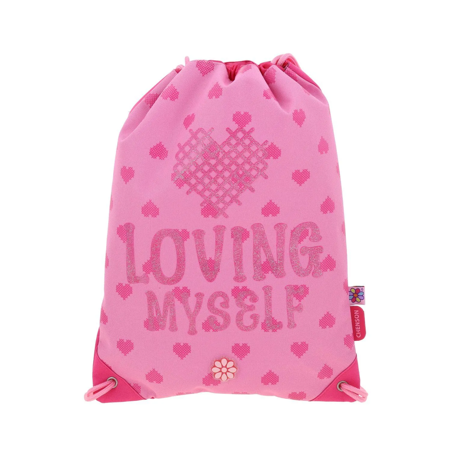 Kit Mochila Con Ruedas, Lonchera, Lapicera Y Morral Para Nia En Rosa Happy Girl By Chenson Flov