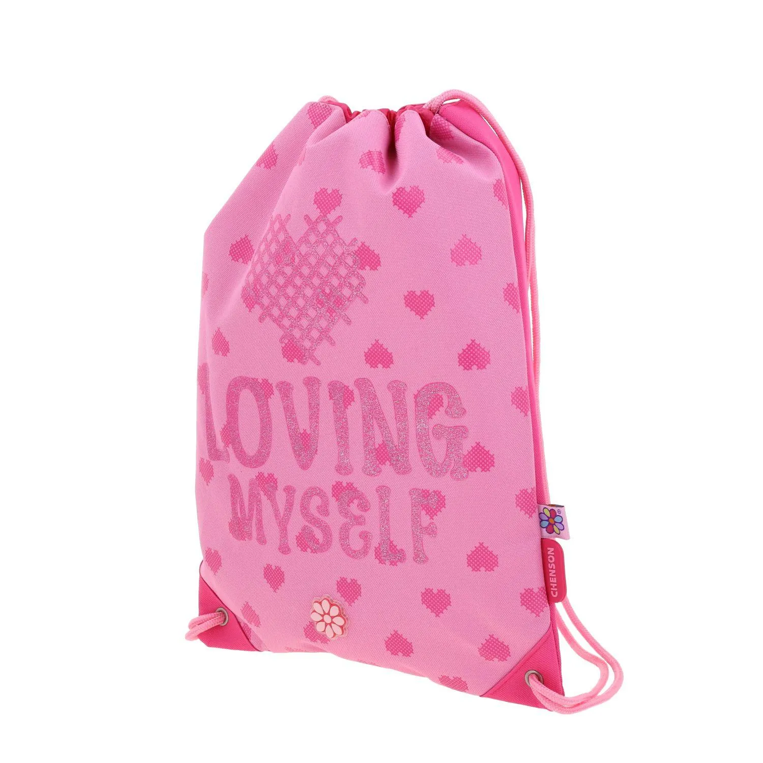 Kit Mochila Con Ruedas, Lonchera, Lapicera Y Morral Para Nia En Rosa Happy Girl By Chenson Flov