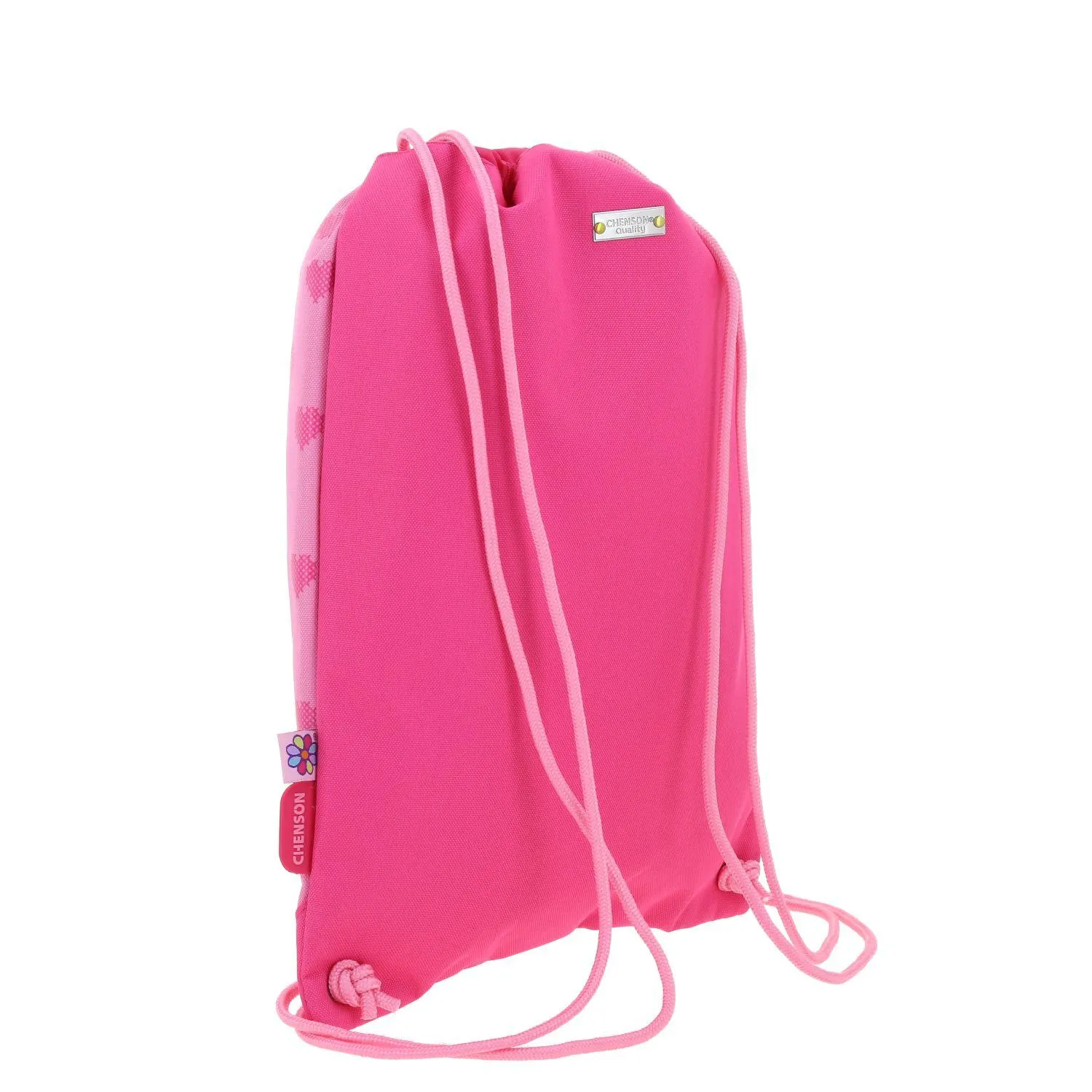 Kit Mochila Con Ruedas, Lonchera, Lapicera Y Morral Para Nia En Rosa Happy Girl By Chenson Flov