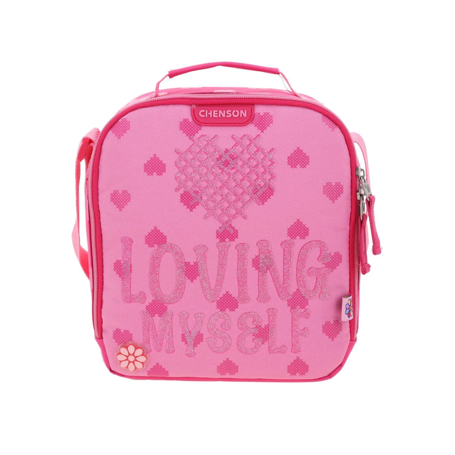 Kit Mochila Con Ruedas, Lonchera, Lapicera Y Morral Para Nia En Rosa Happy Girl By Chenson Flov
