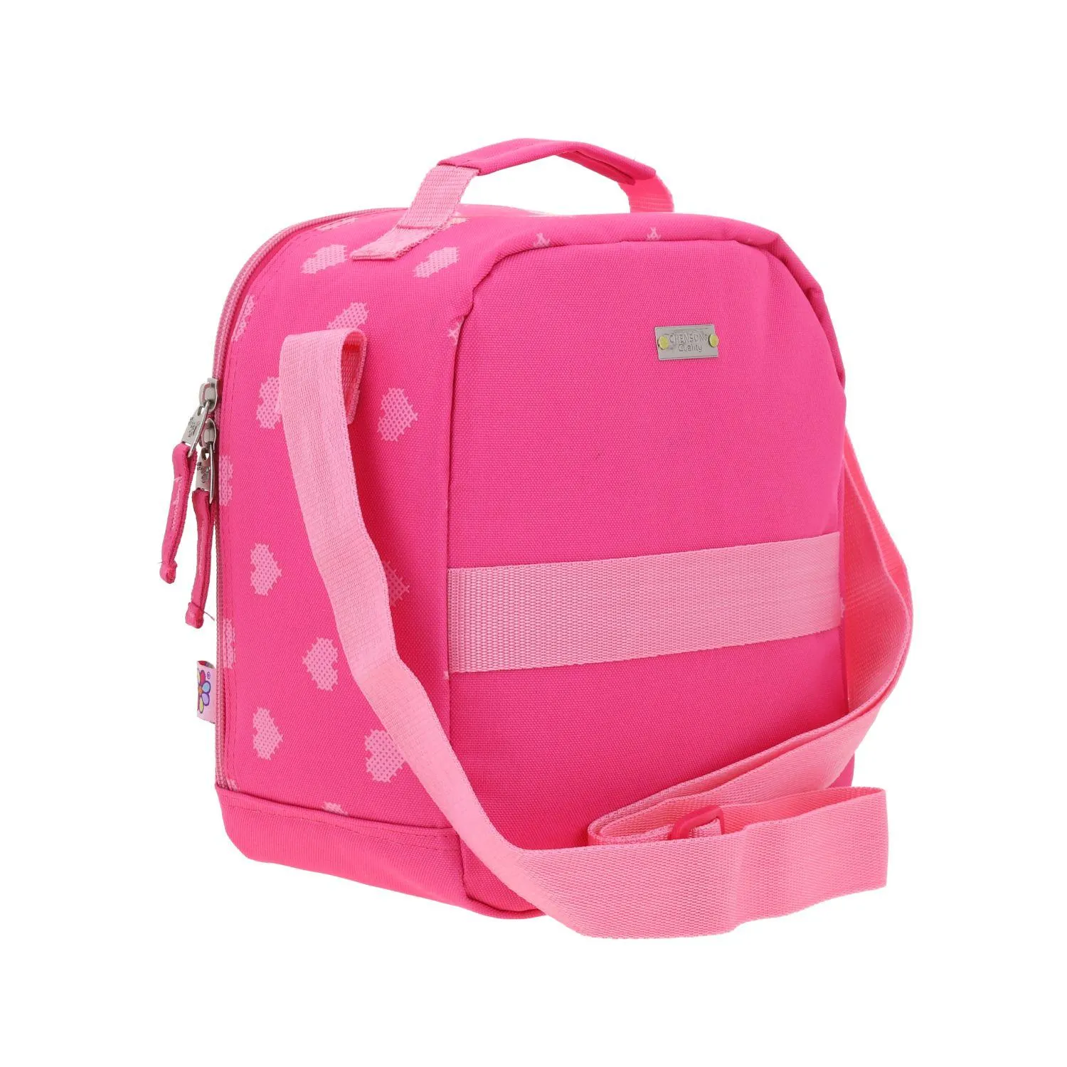Kit Mochila Con Ruedas, Lonchera, Lapicera Y Morral Para Nia En Rosa Happy Girl By Chenson Flov