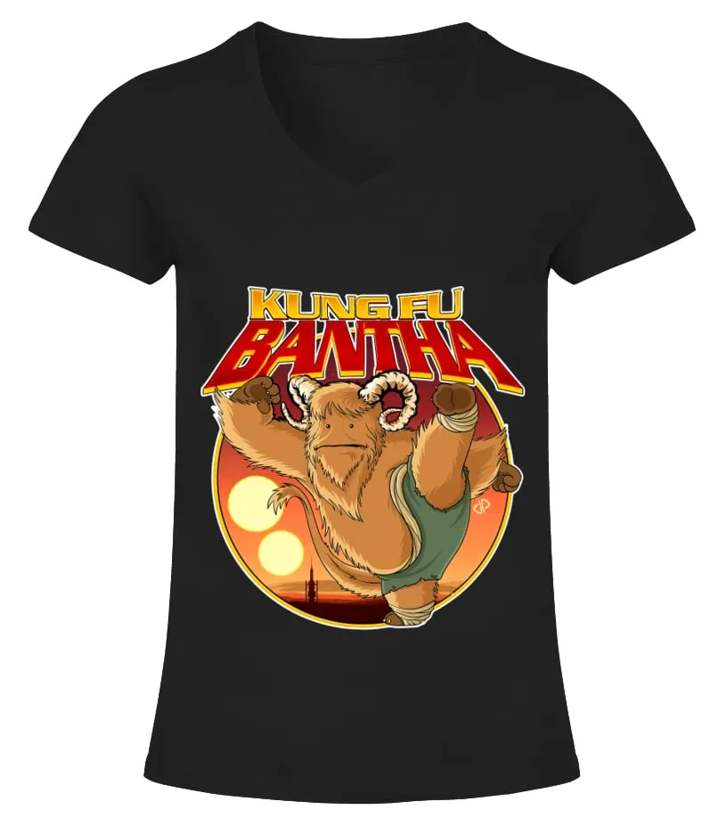 Kung Fu Bantha Camiseta cuello pico Mujer