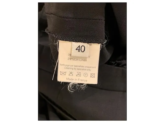 Lanvin Pantalón sastre vintage negro 