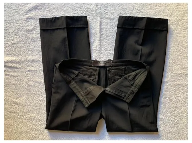 Lanvin Pantalón sastre vintage negro 