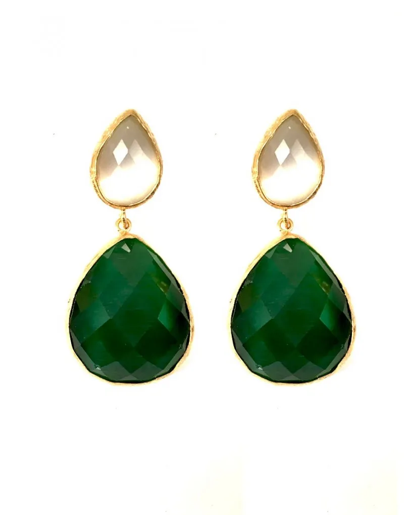 LARGOS PENDIENTES DE LAGRIMA EN PIEDRA ONLINE