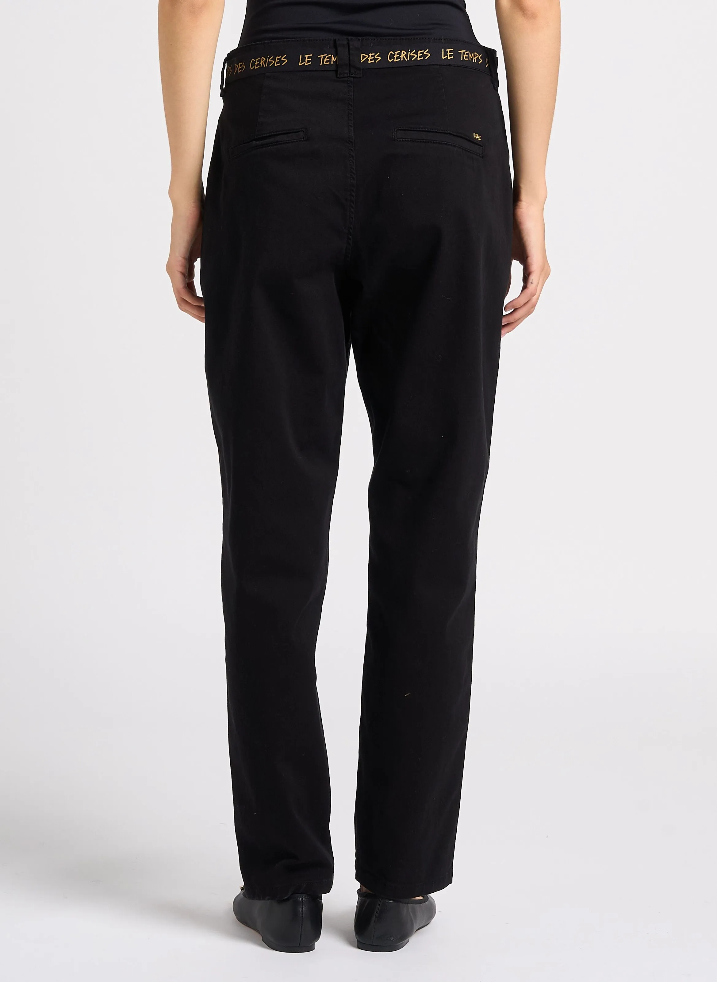 LE TEMPS DES CERISES ERLE  PANTALóN CHINO DE MEZCLA DE ALGODóN EN NEGRO