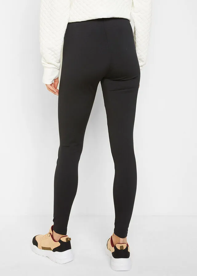 Leggings térmicos hasta el tobillo con bolsillo Negro