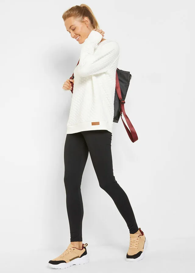 Leggings térmicos hasta el tobillo con bolsillo Negro
