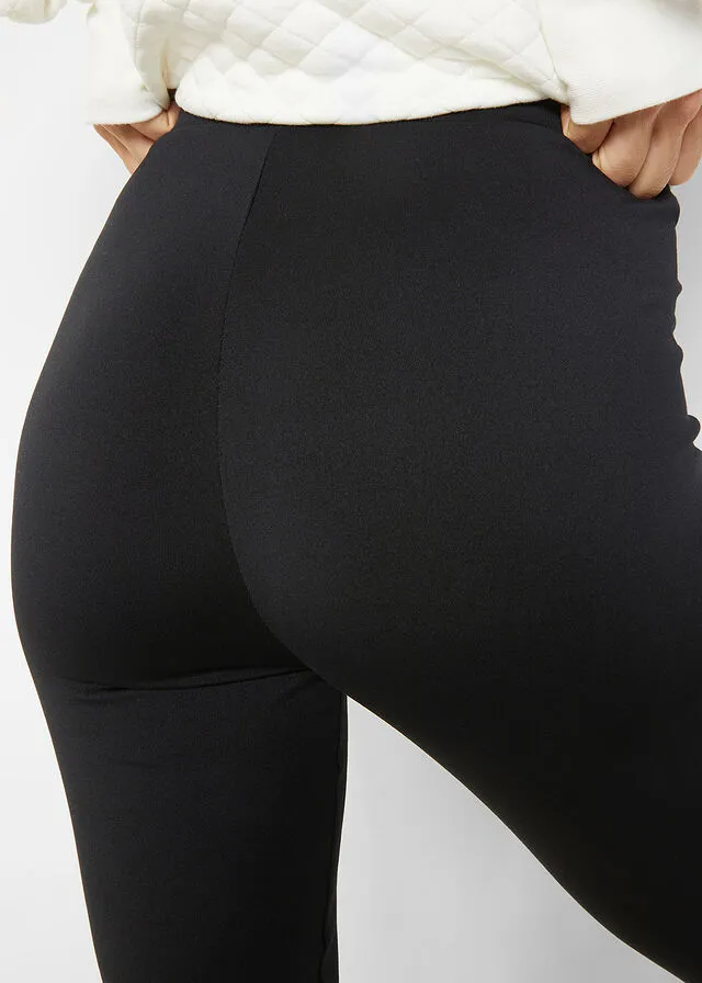 Leggings térmicos hasta el tobillo con bolsillo Negro