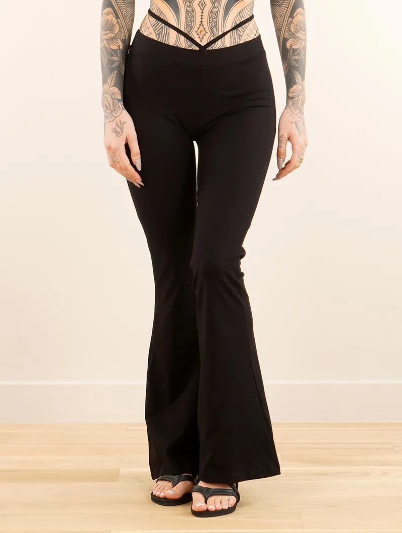 Leggins largos acampanados 