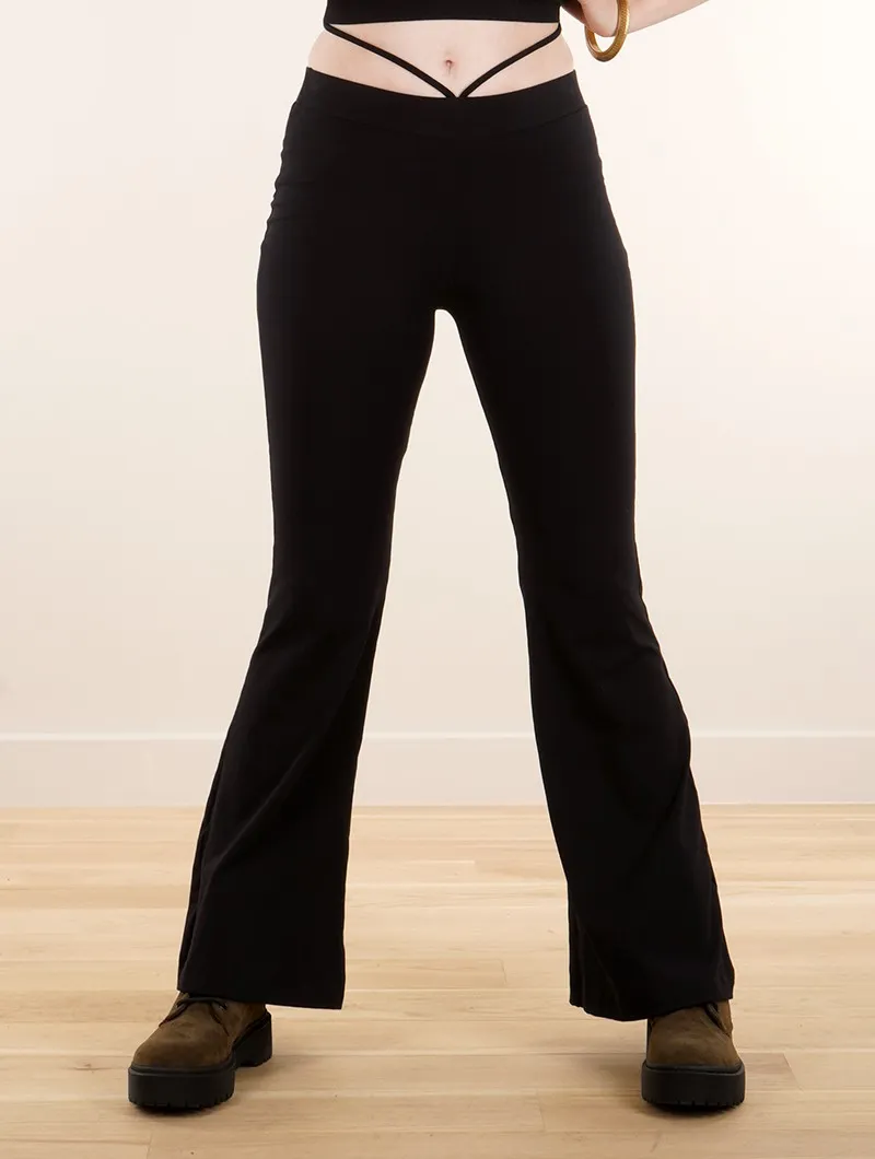 Leggins largos acampanados 