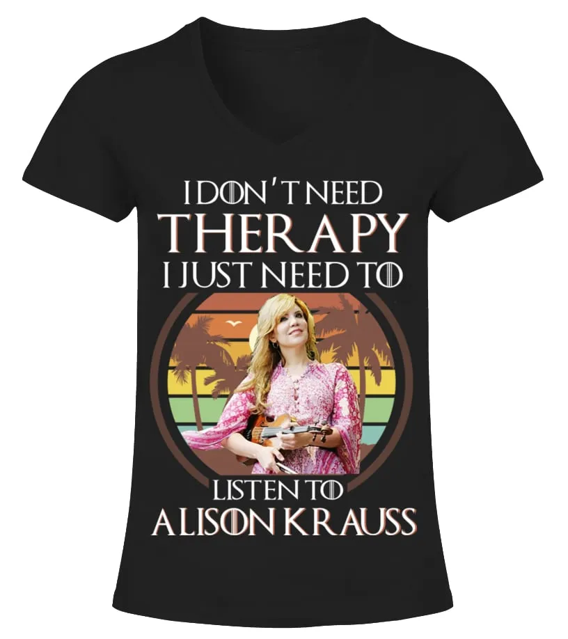 LISTEN TO ALISON KRAUSS Camiseta cuello pico Mujer