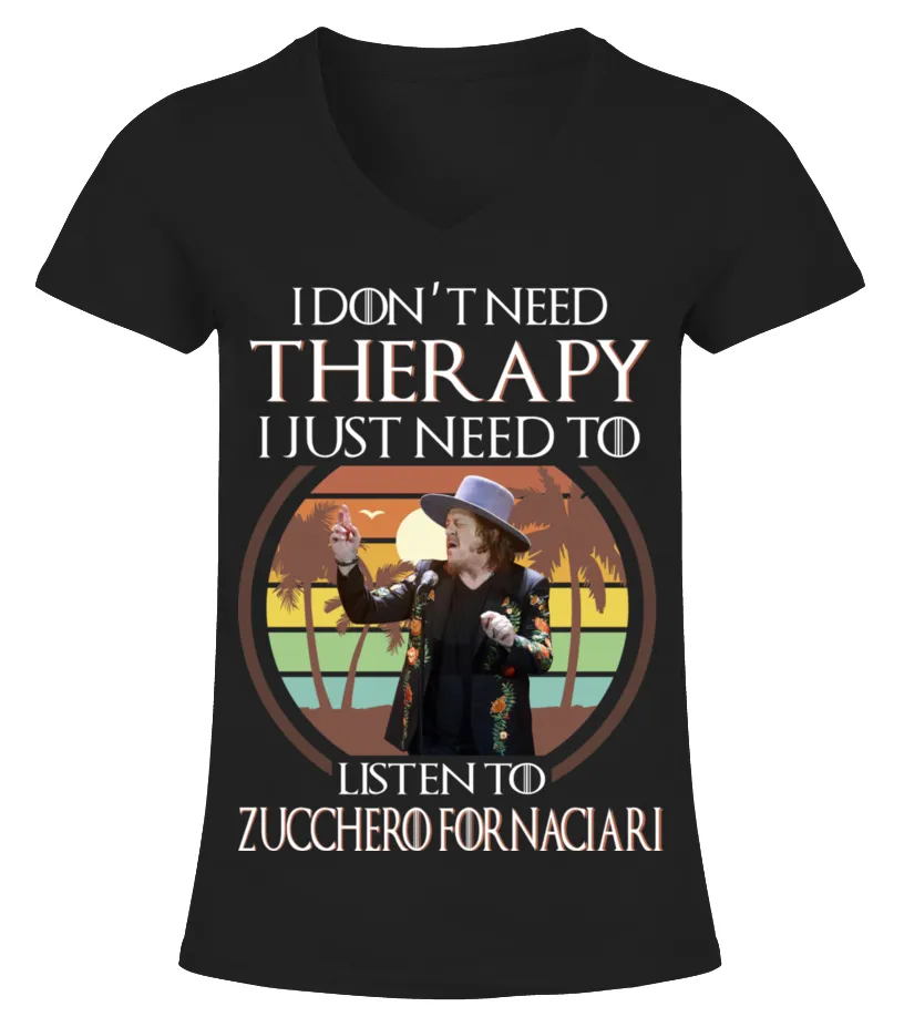 LISTEN TO ZUCCHERO FORNACIARI Camiseta cuello pico Mujer