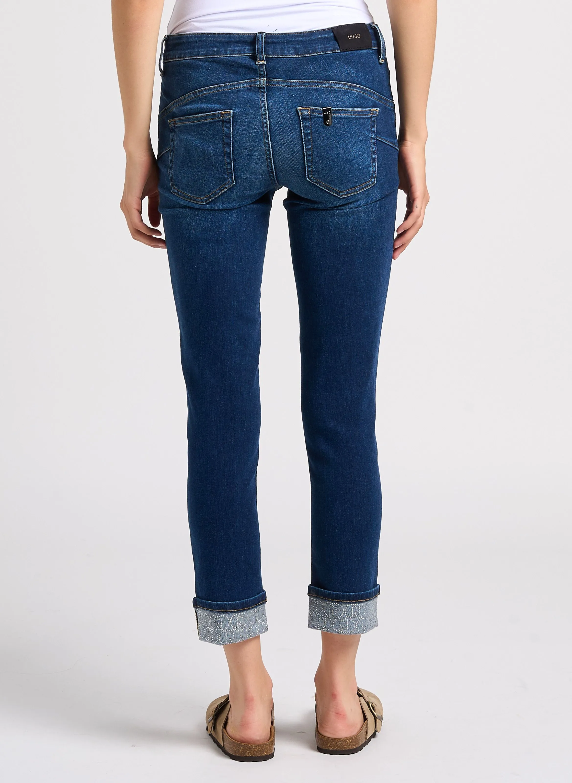 LIU JO Pantalón capri vaquero en azul