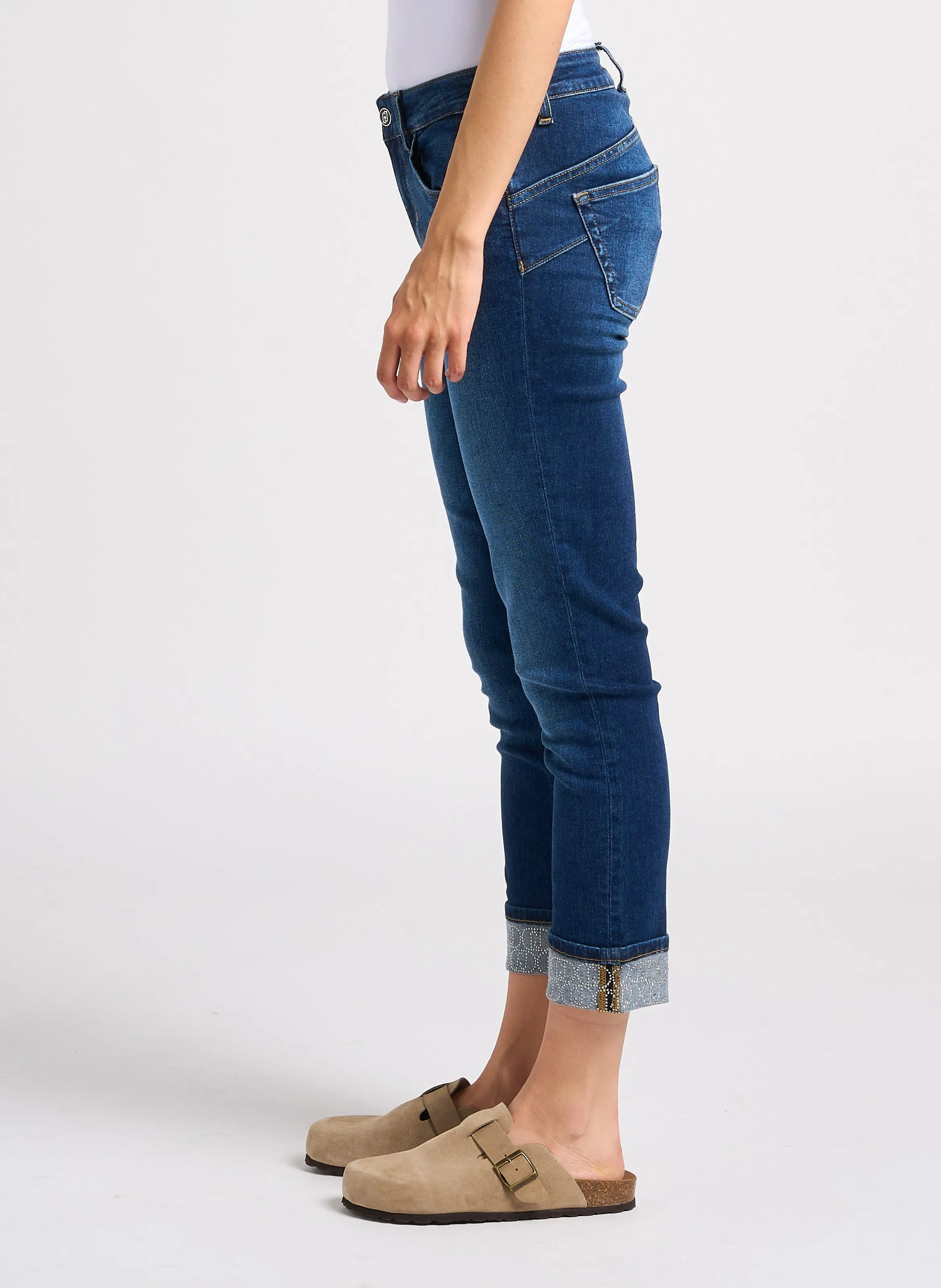 LIU JO Pantalón capri vaquero en azul
