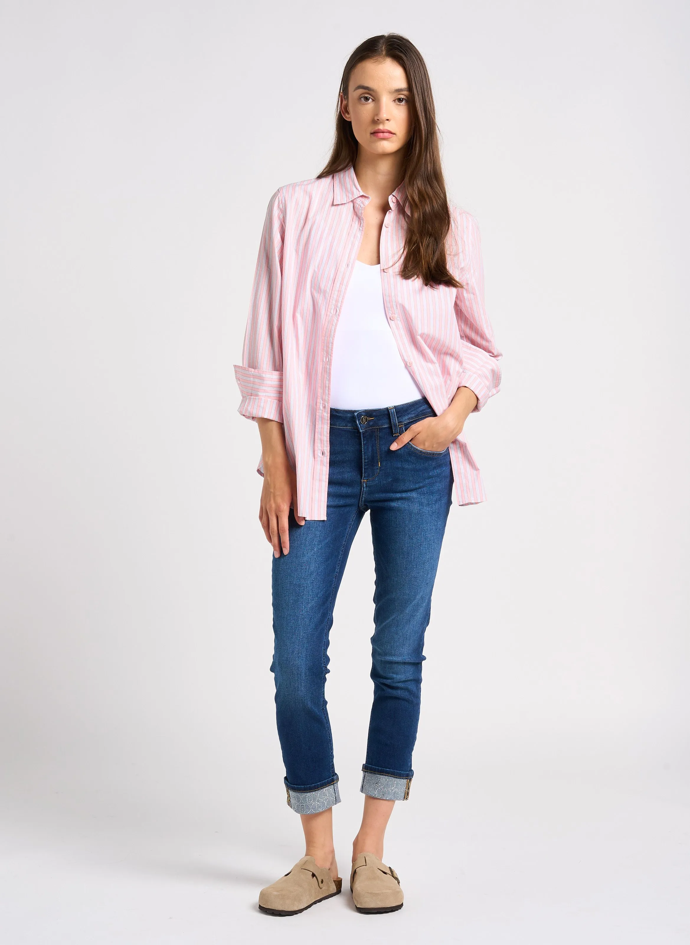 LIU JO Pantalón capri vaquero en azul